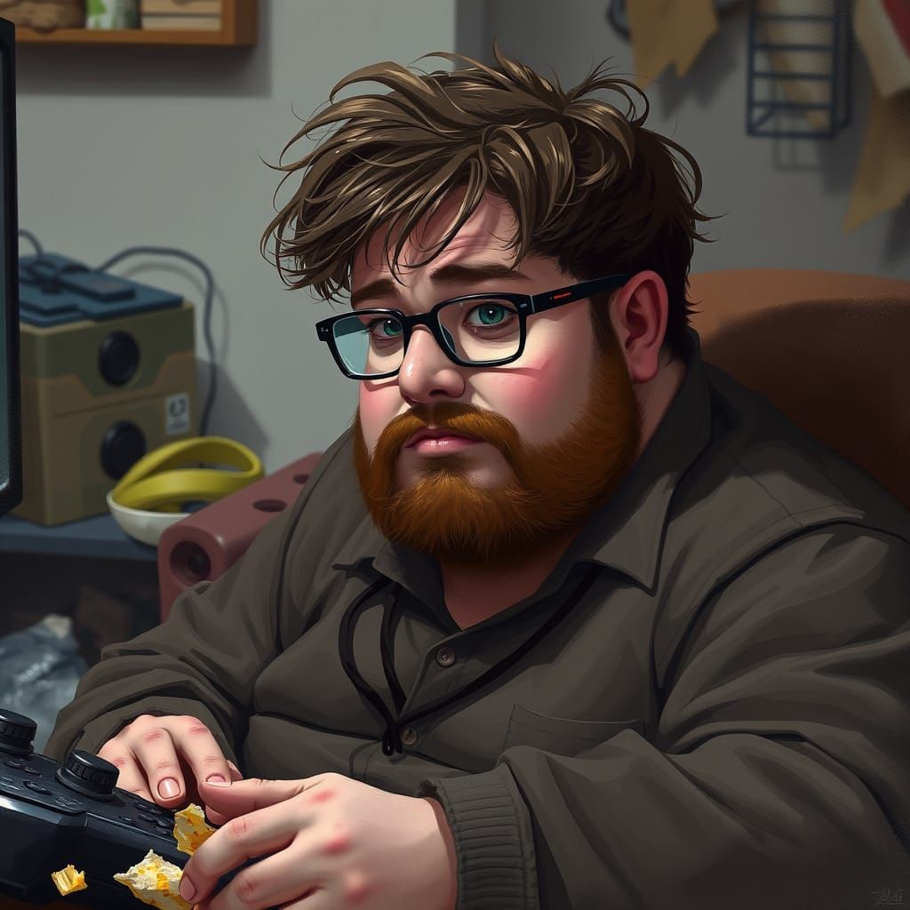 Gamer's Haven in Warm, Atmospheric Lighting