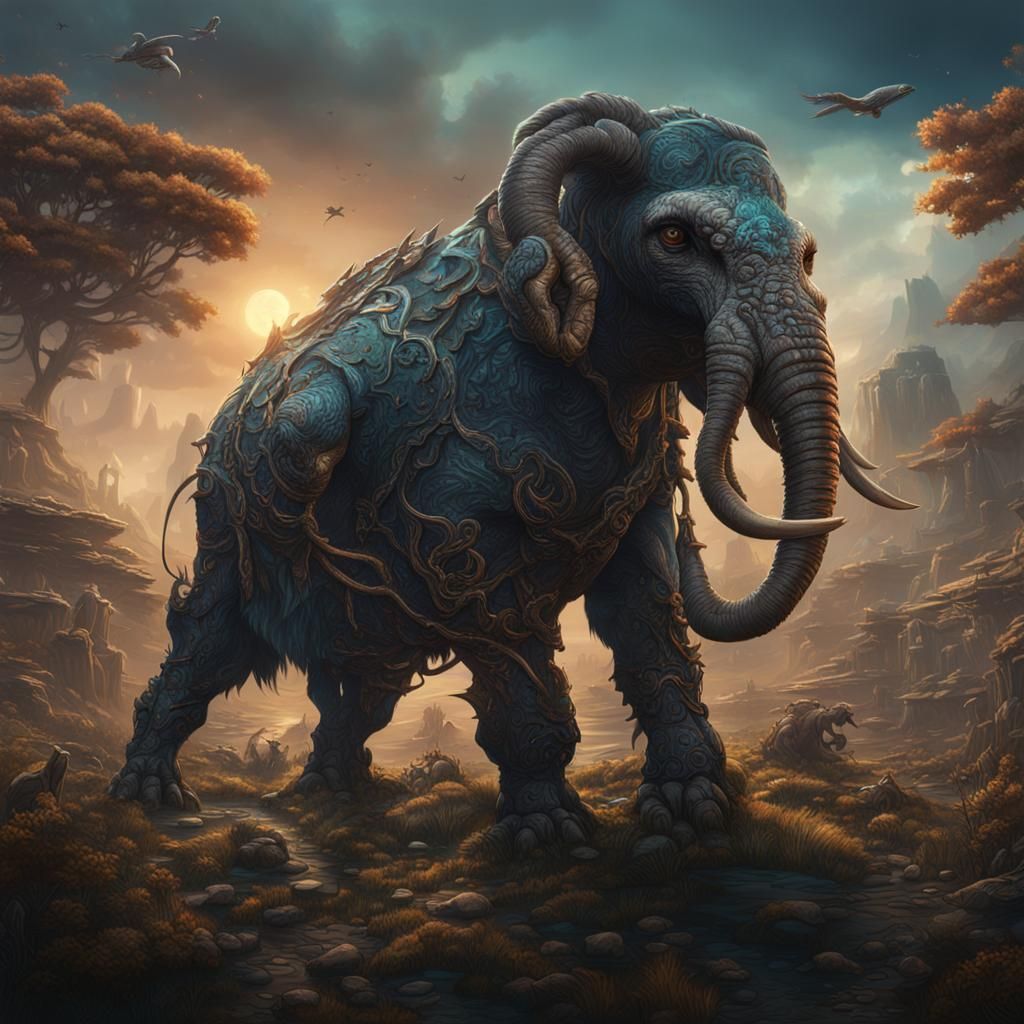 Fantastical Animal Liberation in Detailed Matte Painting