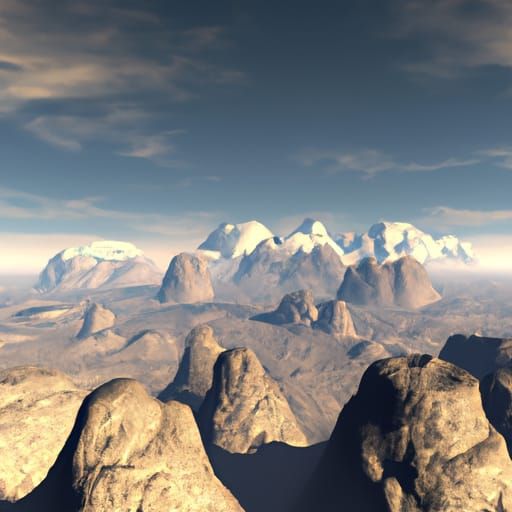 Enchanting Fantasy Mountainscapes: AI Art