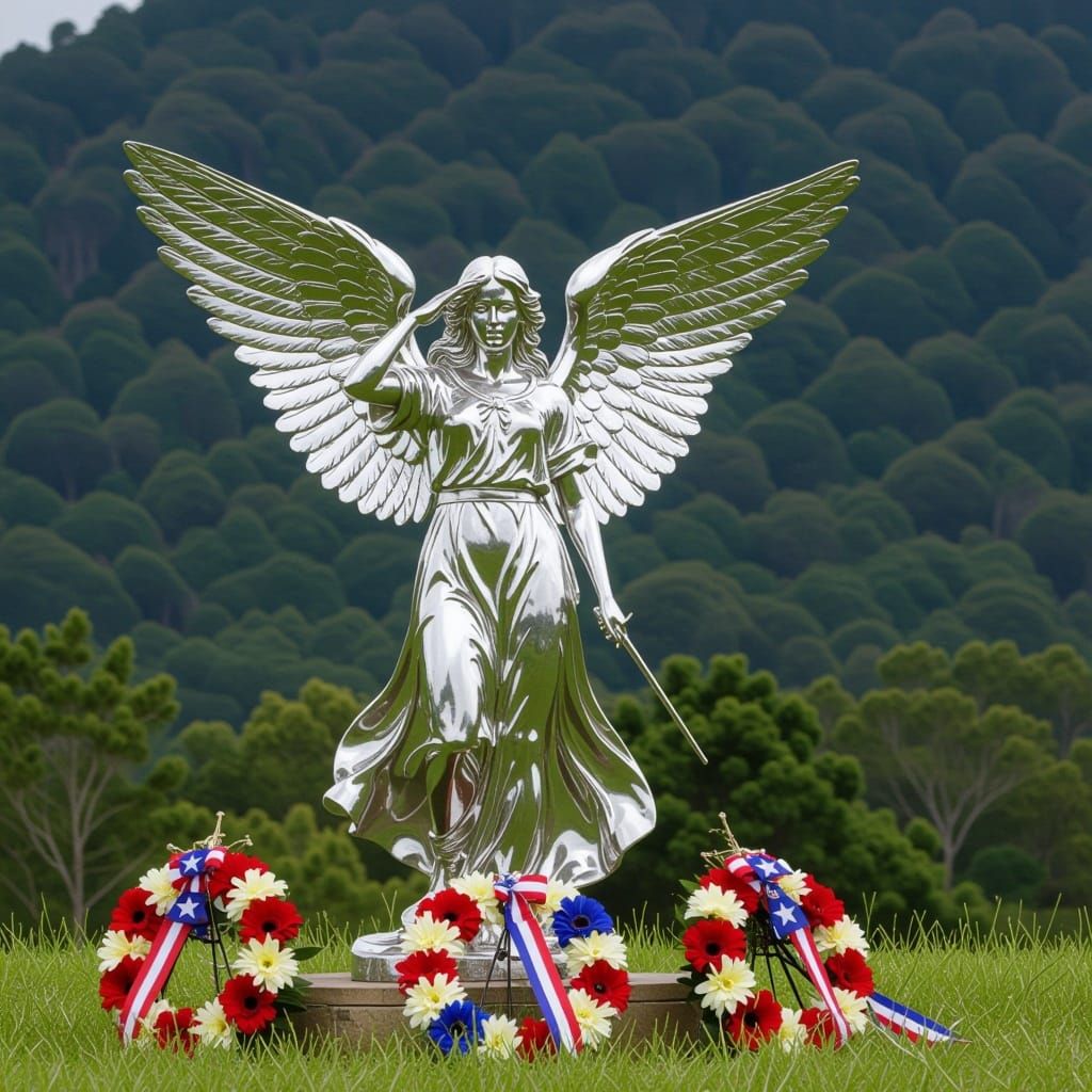 Angel Saluting Fallen Vietnam War Soldiers
