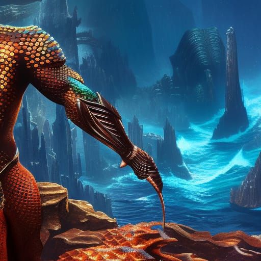 Aquaman Atlantis: Detailed Matte Painting in 8k