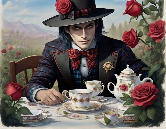 Plaid Hatter's Dark Fantasy Rose Garden Tea Party