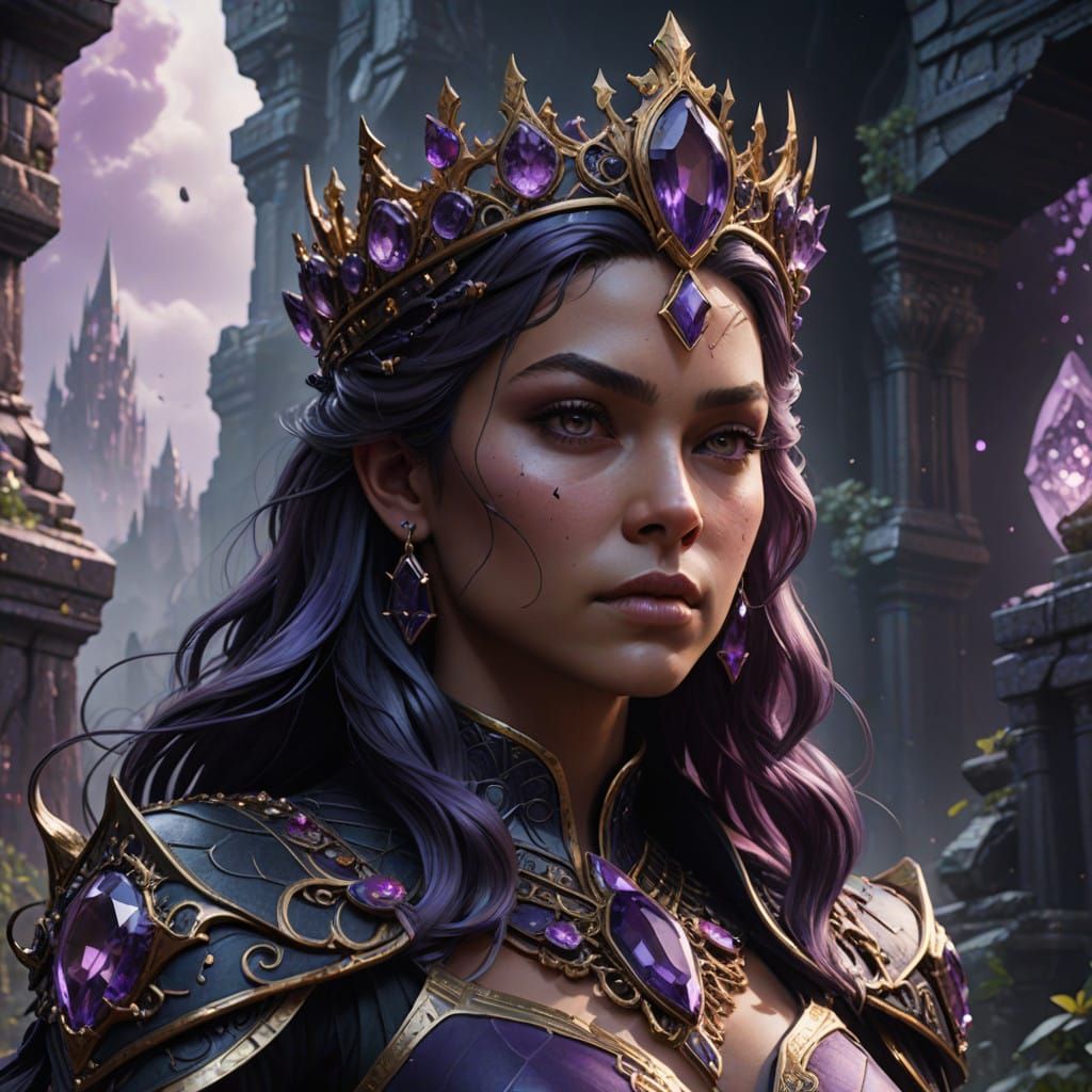 Amethyst Obsidian Queen in Fantasy Concept Art