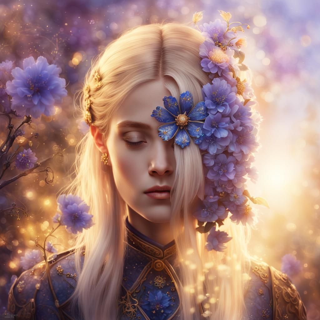 Enchanting Princess Portrait in Watercolor Unreal Engine Sty...