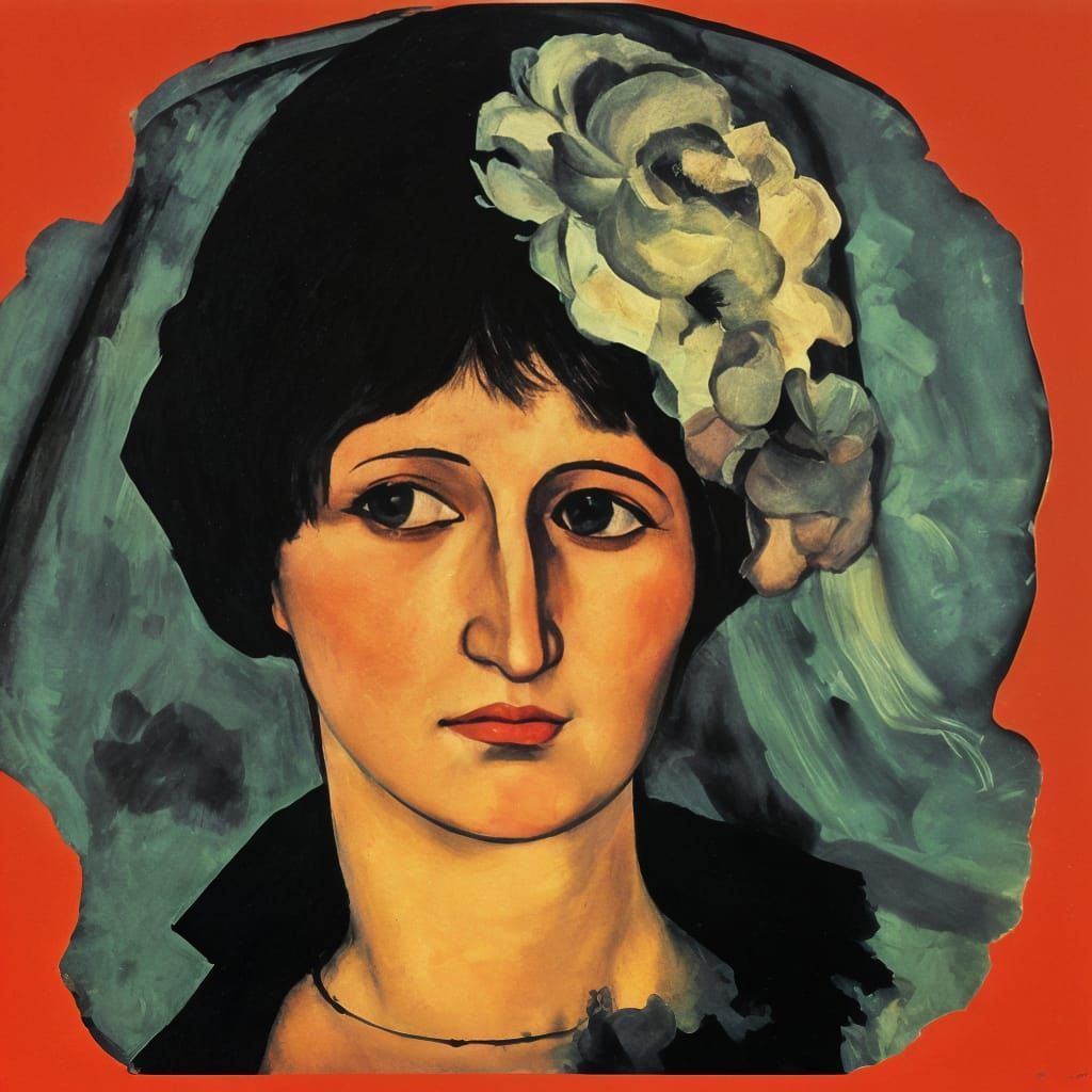 Anna Akhmatova Album Cover in Silver Age Style