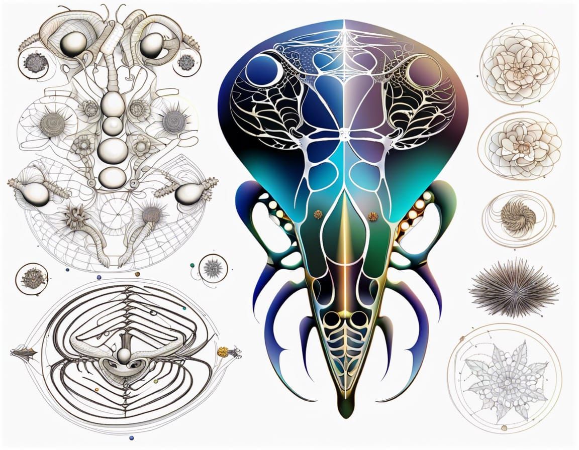 Technical Diagrams of Fire Salamander and Native Fauna