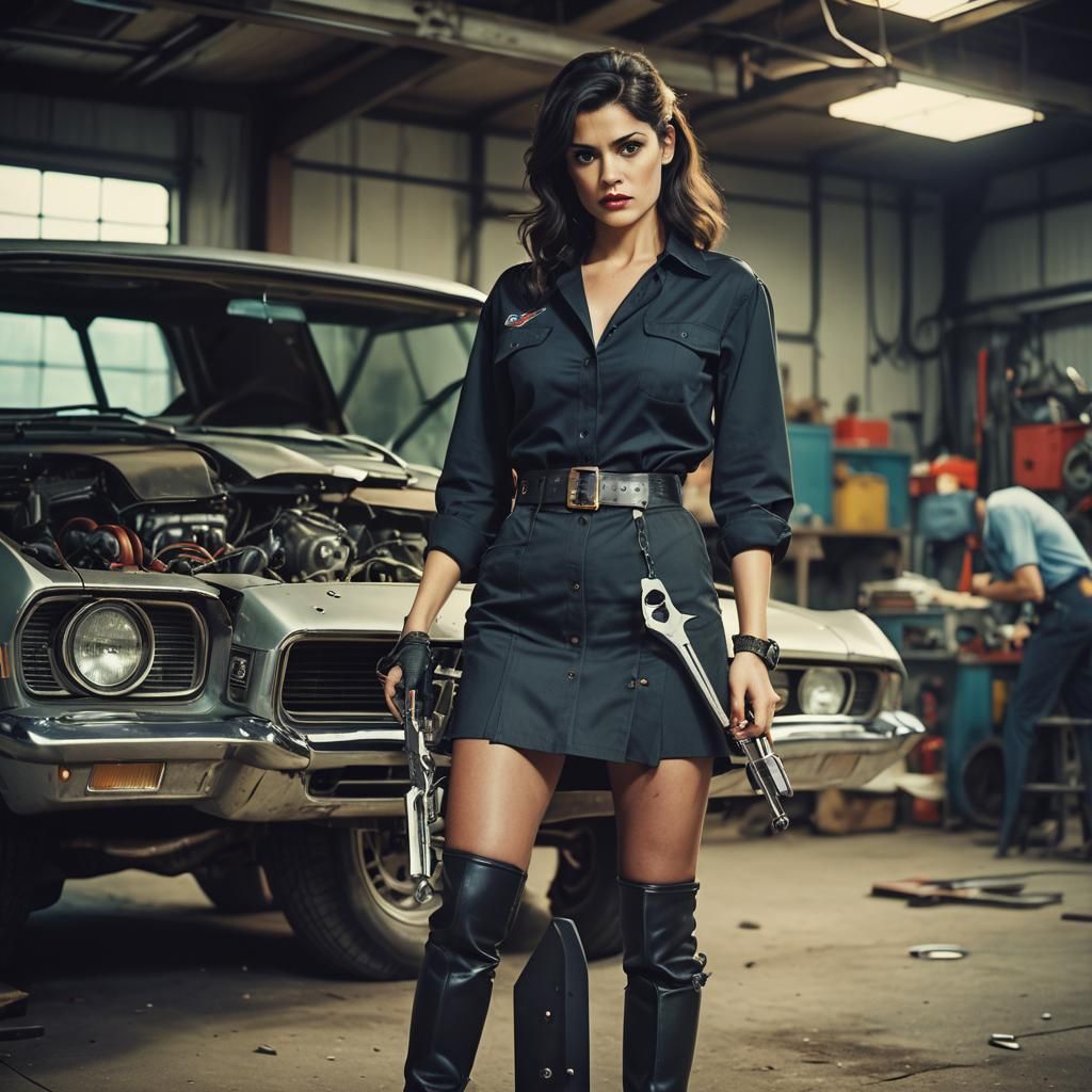 Cinematic Mechanic Film Still in 35mm