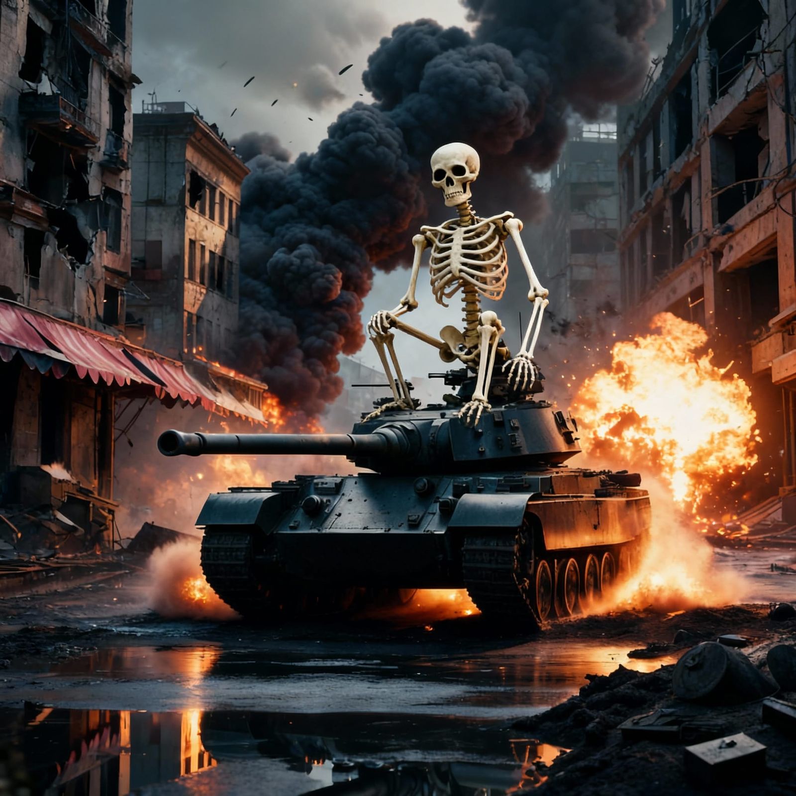 Skeleton Rider on Tank