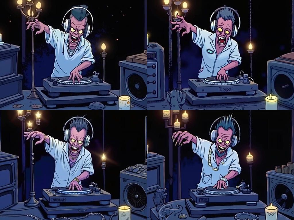 Gothic Monster Rapper in Dark Cyberpunk Style