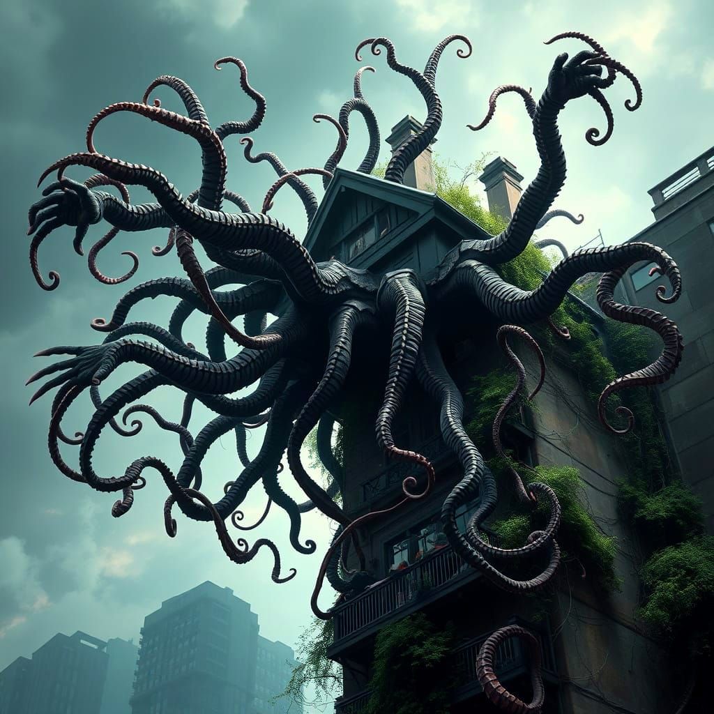 Eerie Climbing Plant Wraps Skyscraper in Tentacled Hands