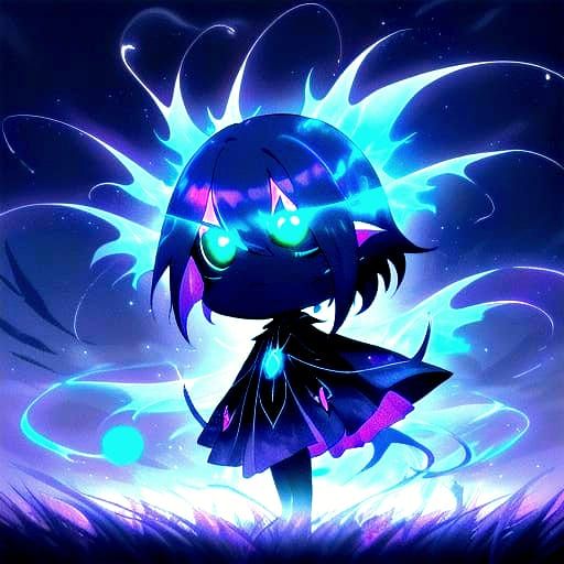 Mystical Shadow Axolotl Embodies Ethereal Nighttime Majesty