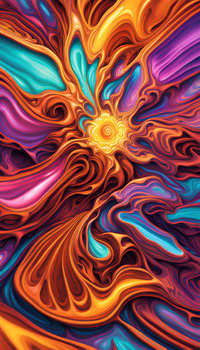 Surreal Neon Apocalypse in Maximalist Digital Art