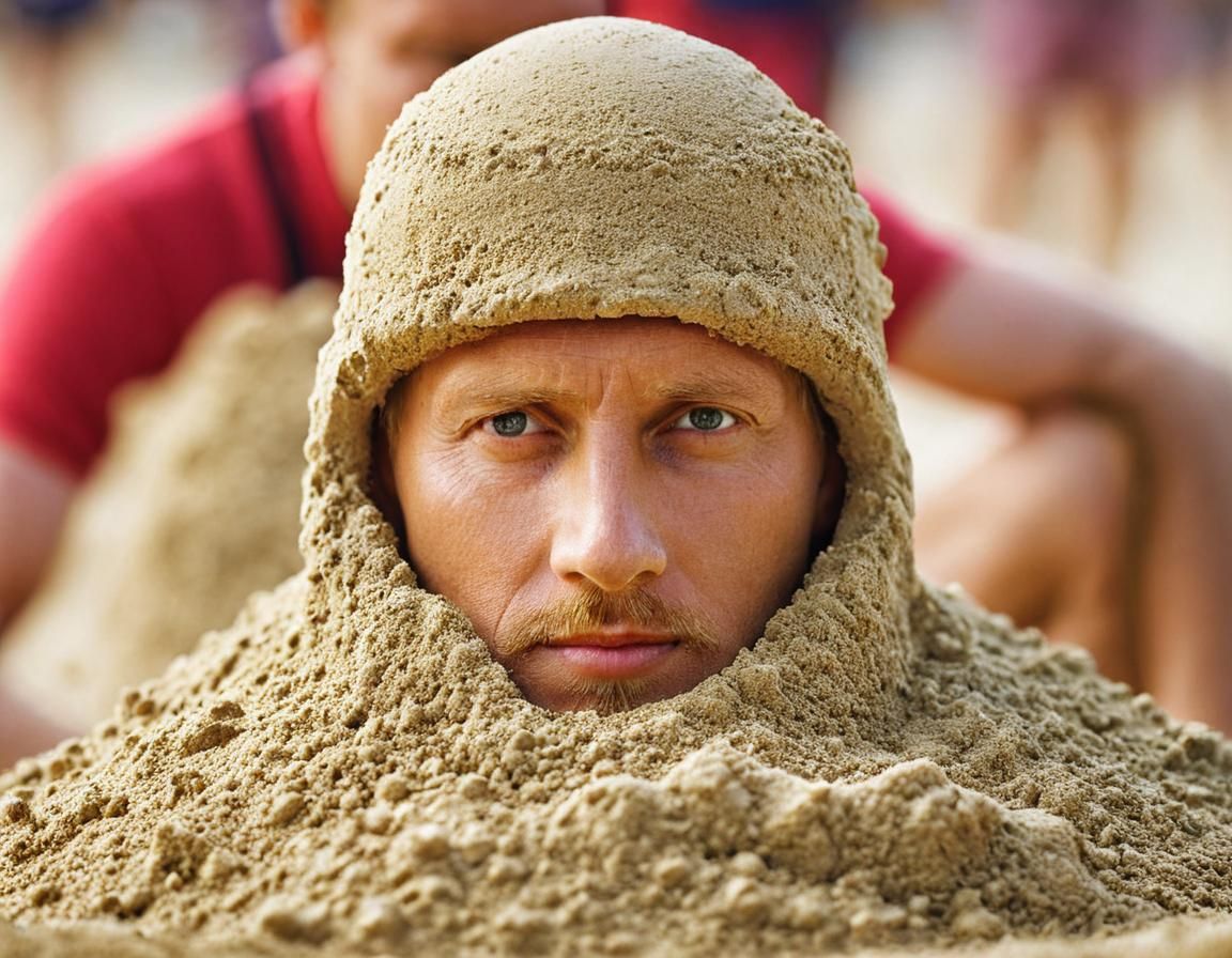 Sandcastle Head Portrait: Professional Studio Photography