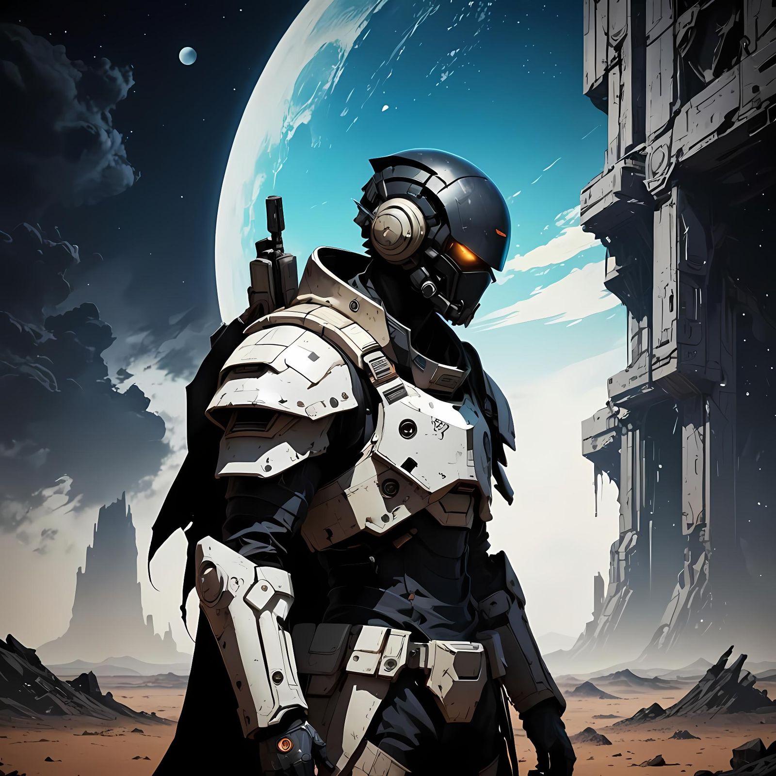 Futuristic Anime Scout on Desolate Moon