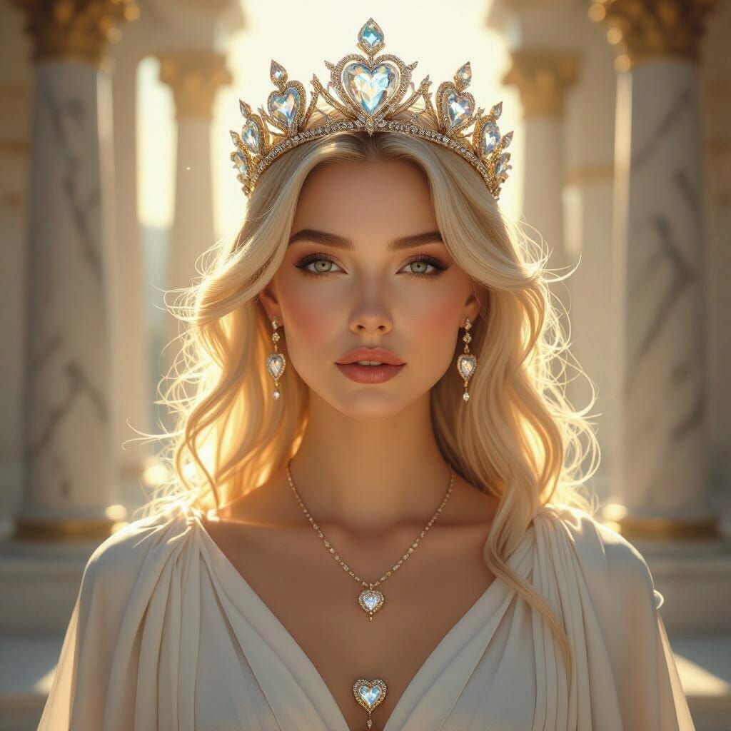 Ethereal Goddess in Flowing Robes, Fantasy Art