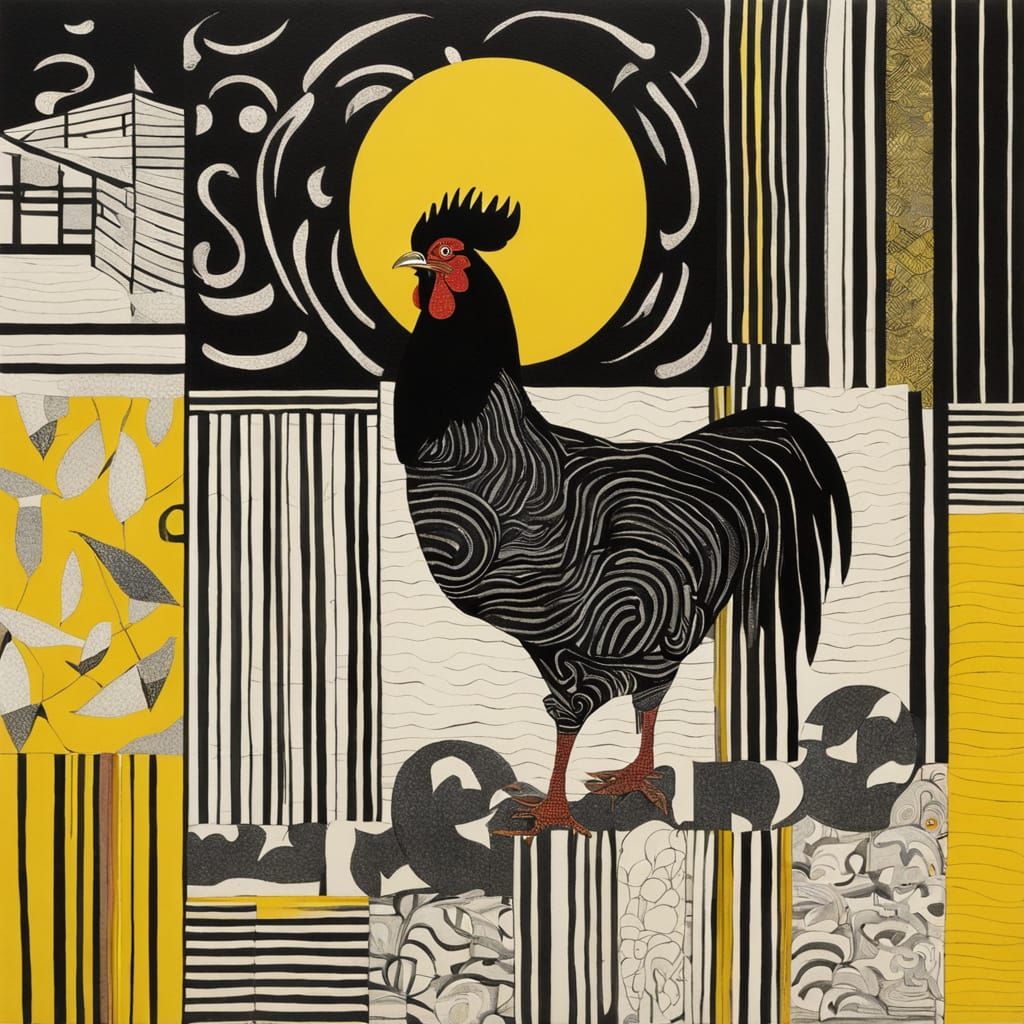 Black  Rooster