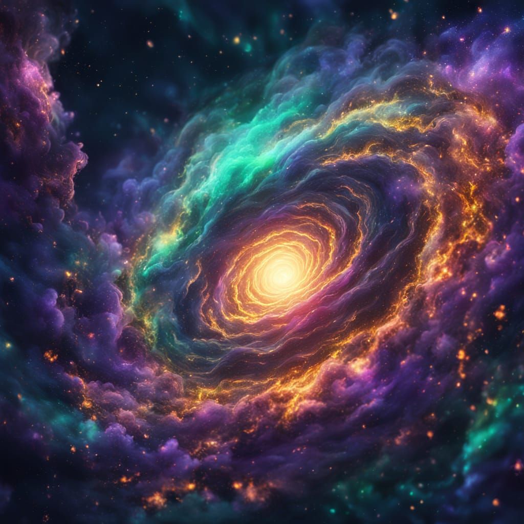 Emerald Star: Surreal Macro Shot in Space