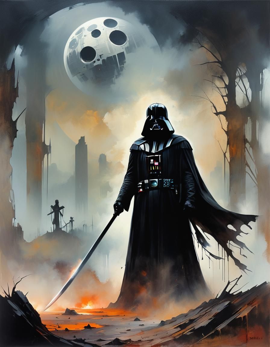 Grim Reaper Vader with Scythe and Death Star