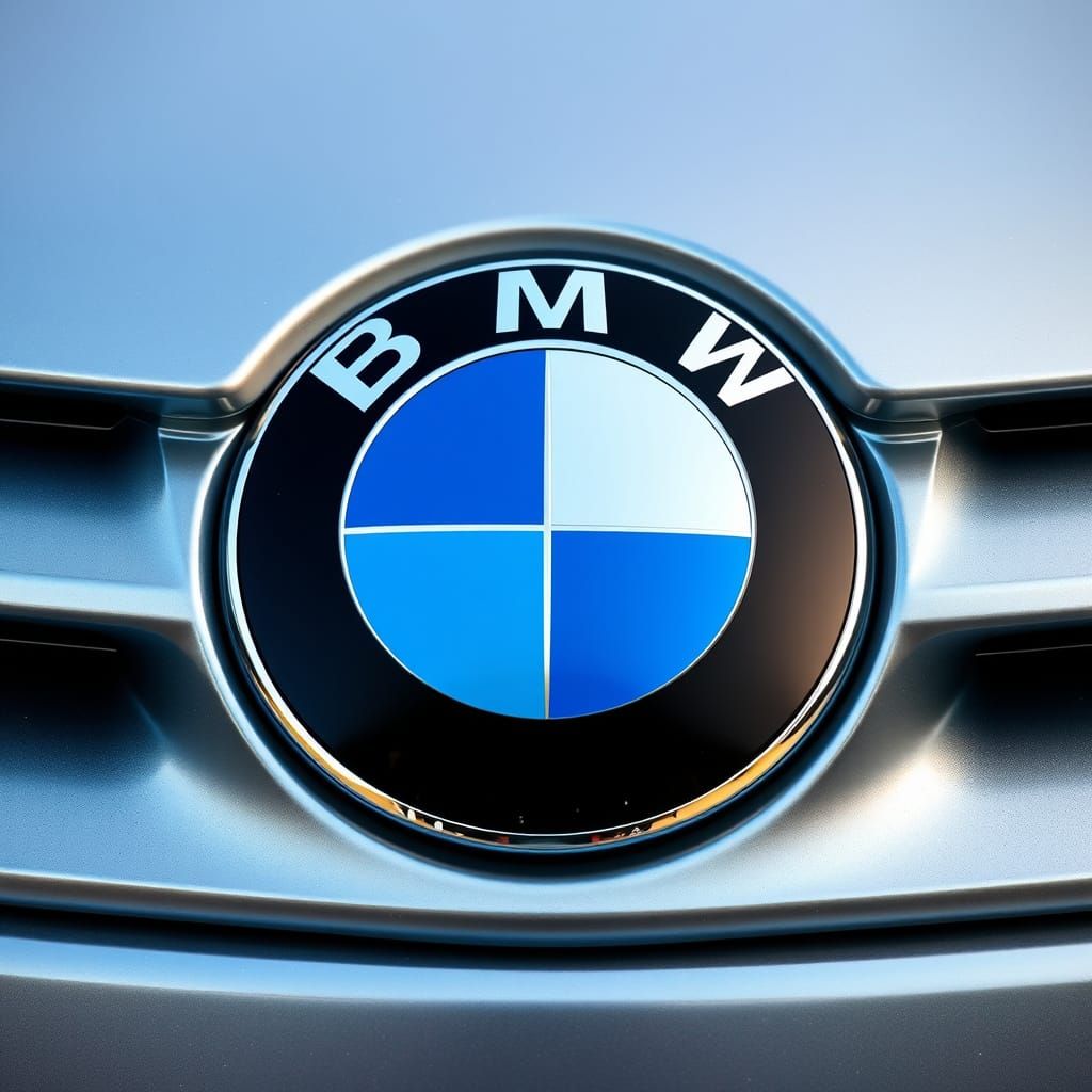 BMW Logo with Shimmering Glitter Trail