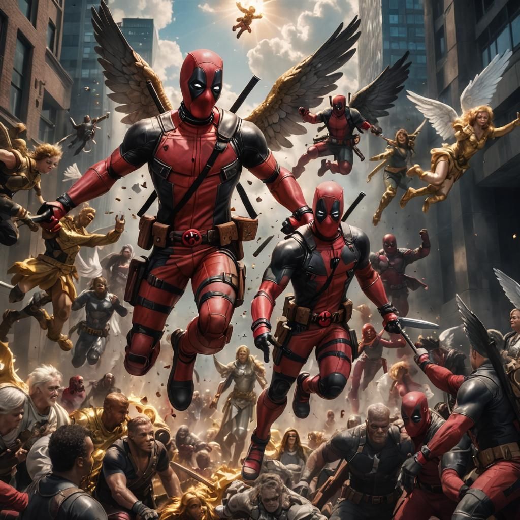 Deadpool's Cameo with Angels in Divine Light
