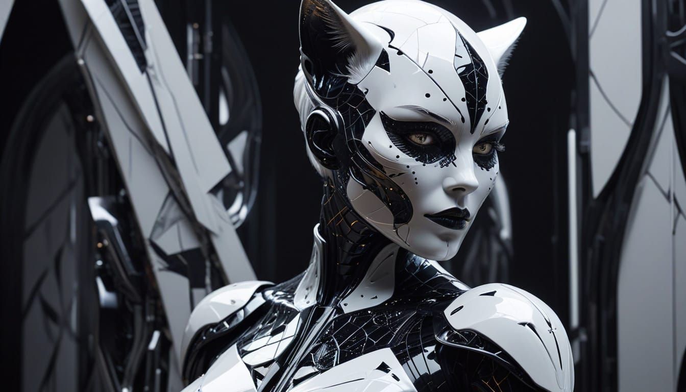 Serene Warrior in Voronoi Armor