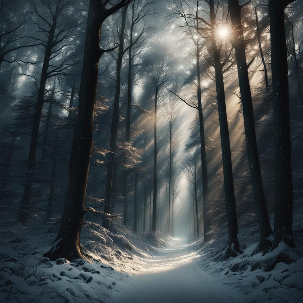 light for the snowy path