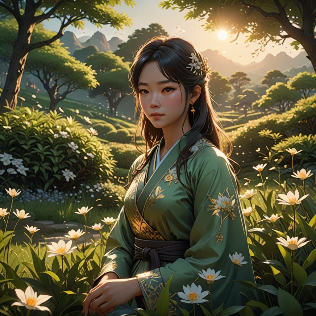 Magical Tea Garden Blooms Like Flowers in Ethereal Glow