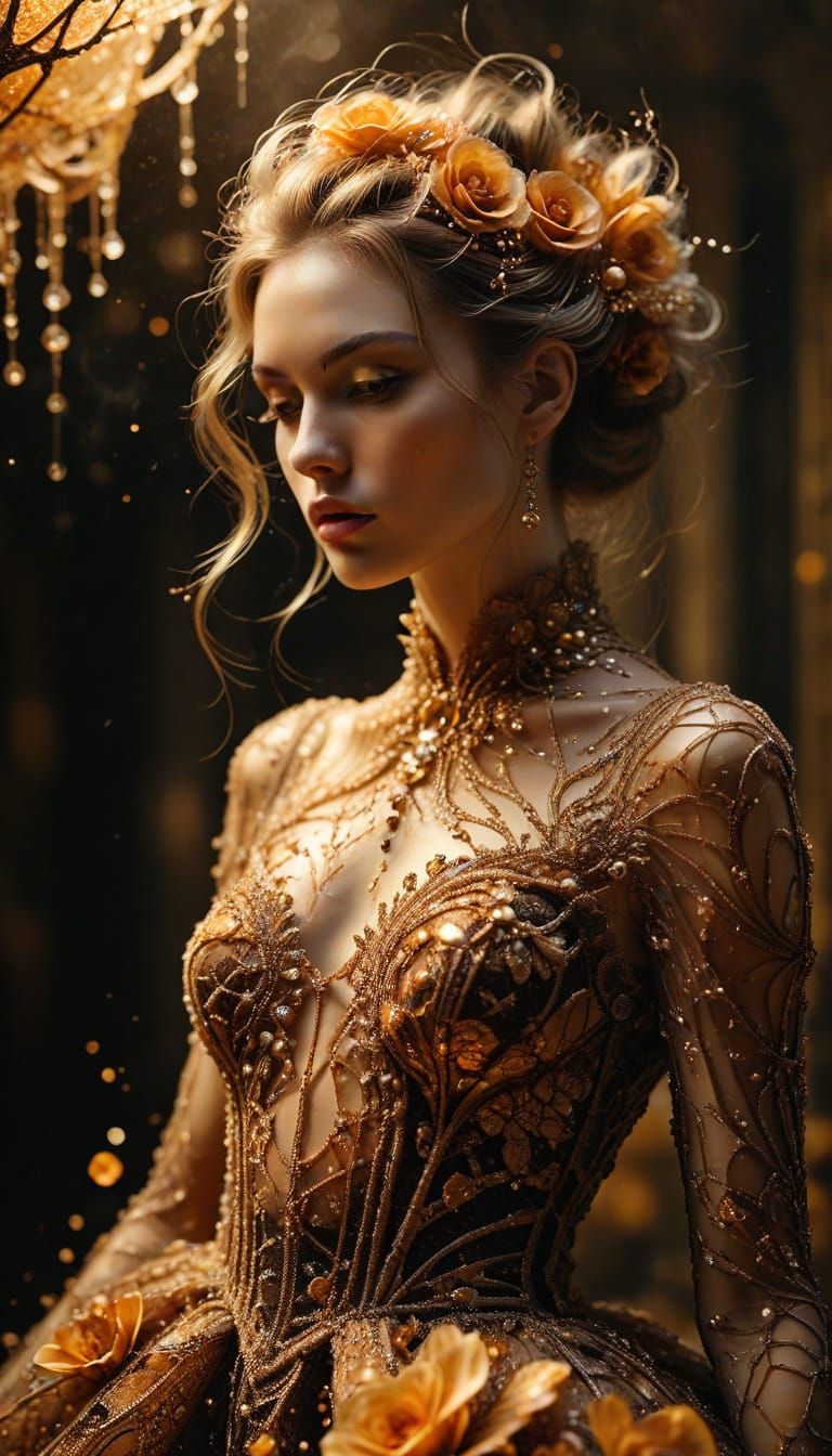 Surreal Fashion Photography: Molten Glue Gown