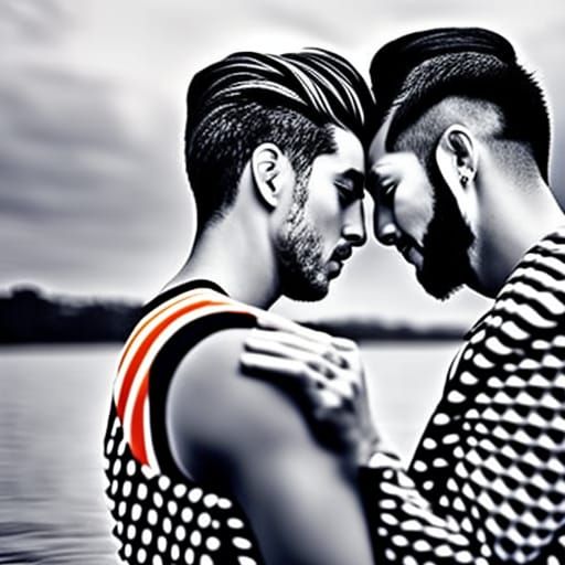 Intimate Portrait of Homosexual Lovers in HDR