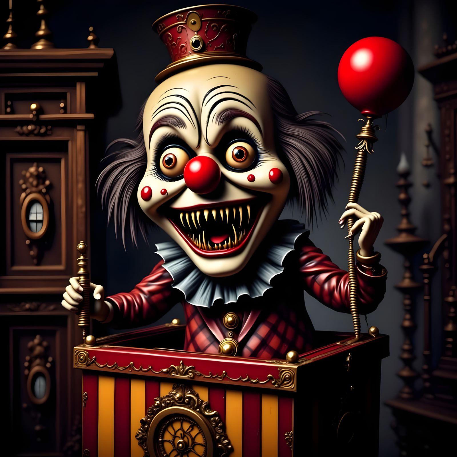 Surreal Gothic Jack-in-the-Box Terrorizes with Zombie Clown ...