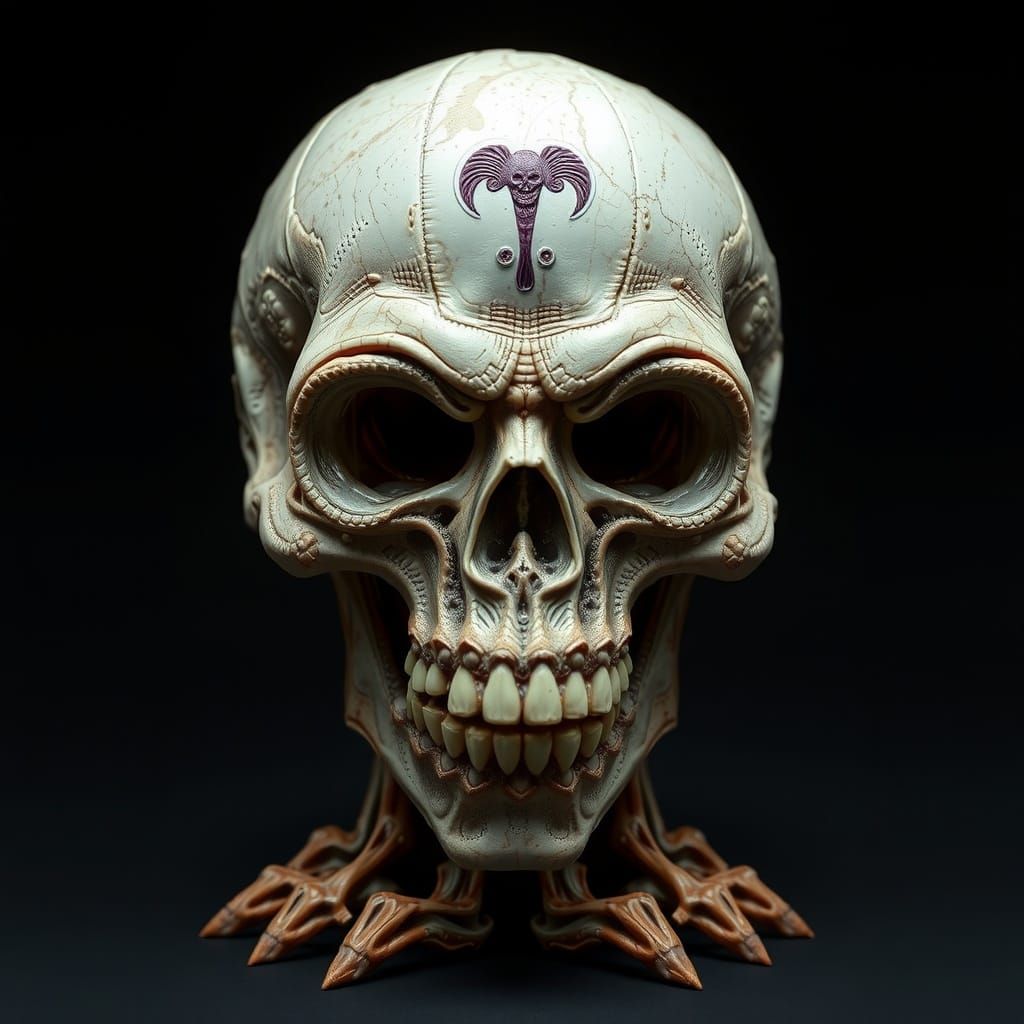 Morbid Voodoo Shrunken Heads in Sinister Tessellation