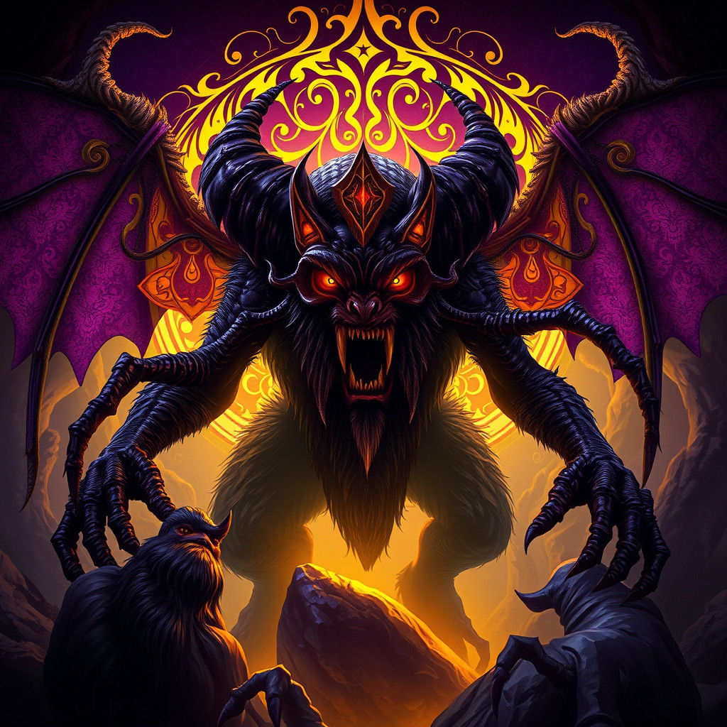 Bugbear in Dark Realm, Art Nouveau Style