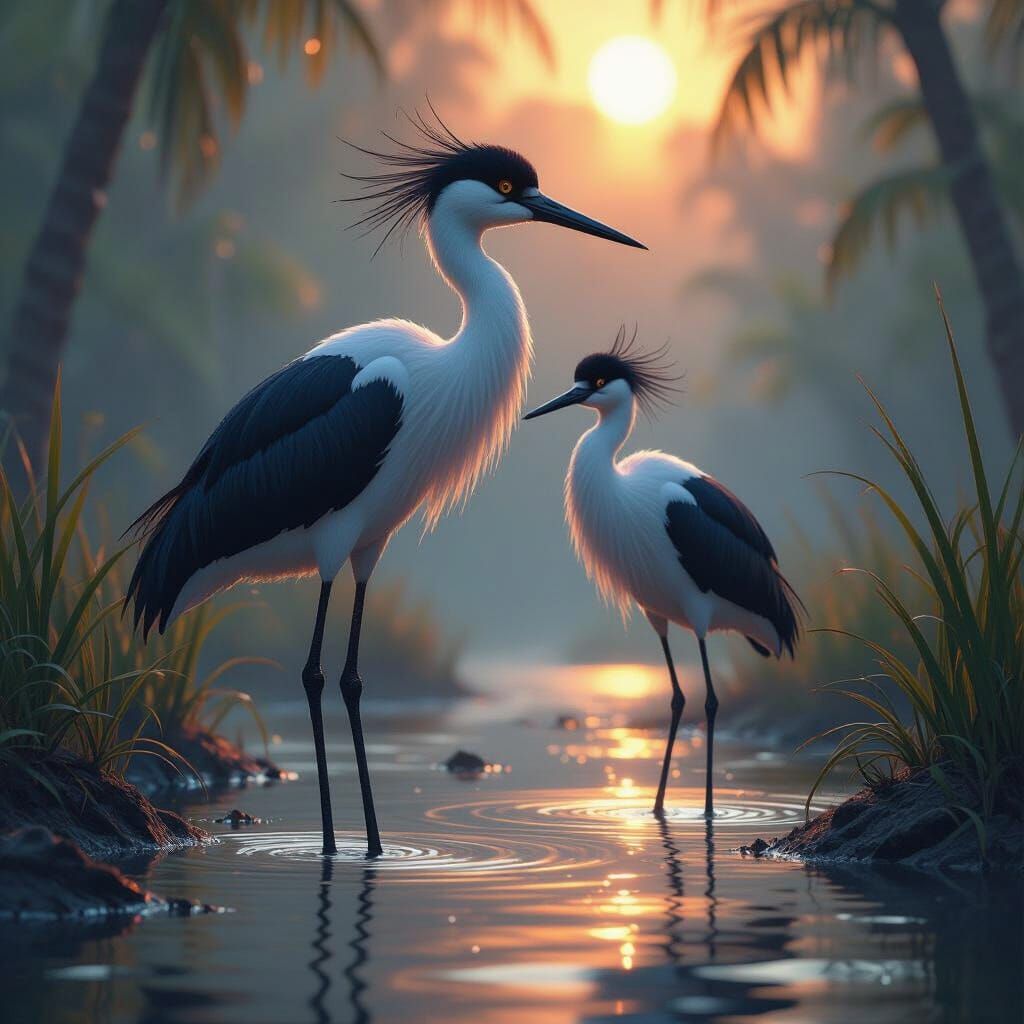 Lagoon Striders in Dark Fantasy Concept Art