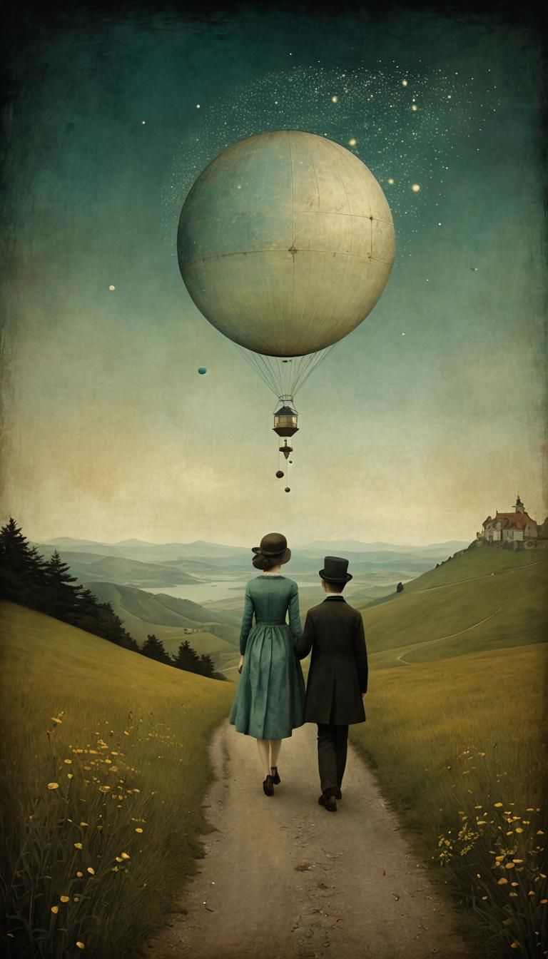 Surreal Landscape Inspired by Catrin Welz-Stein