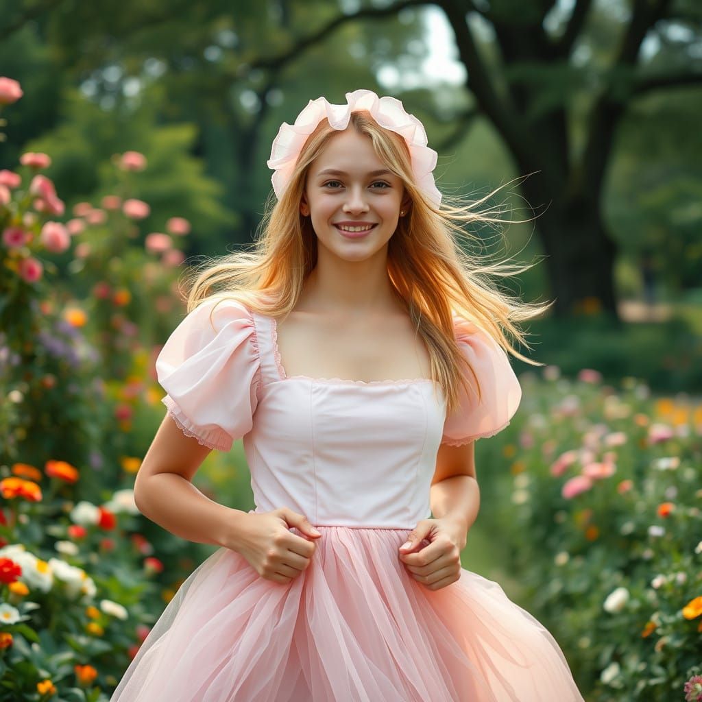 Handsome Gentleman in Vibrant Garden