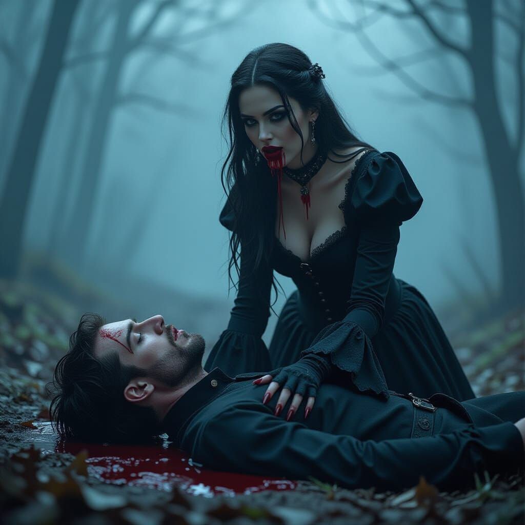 Nosferatu Inspired Gothic Vampire Scene