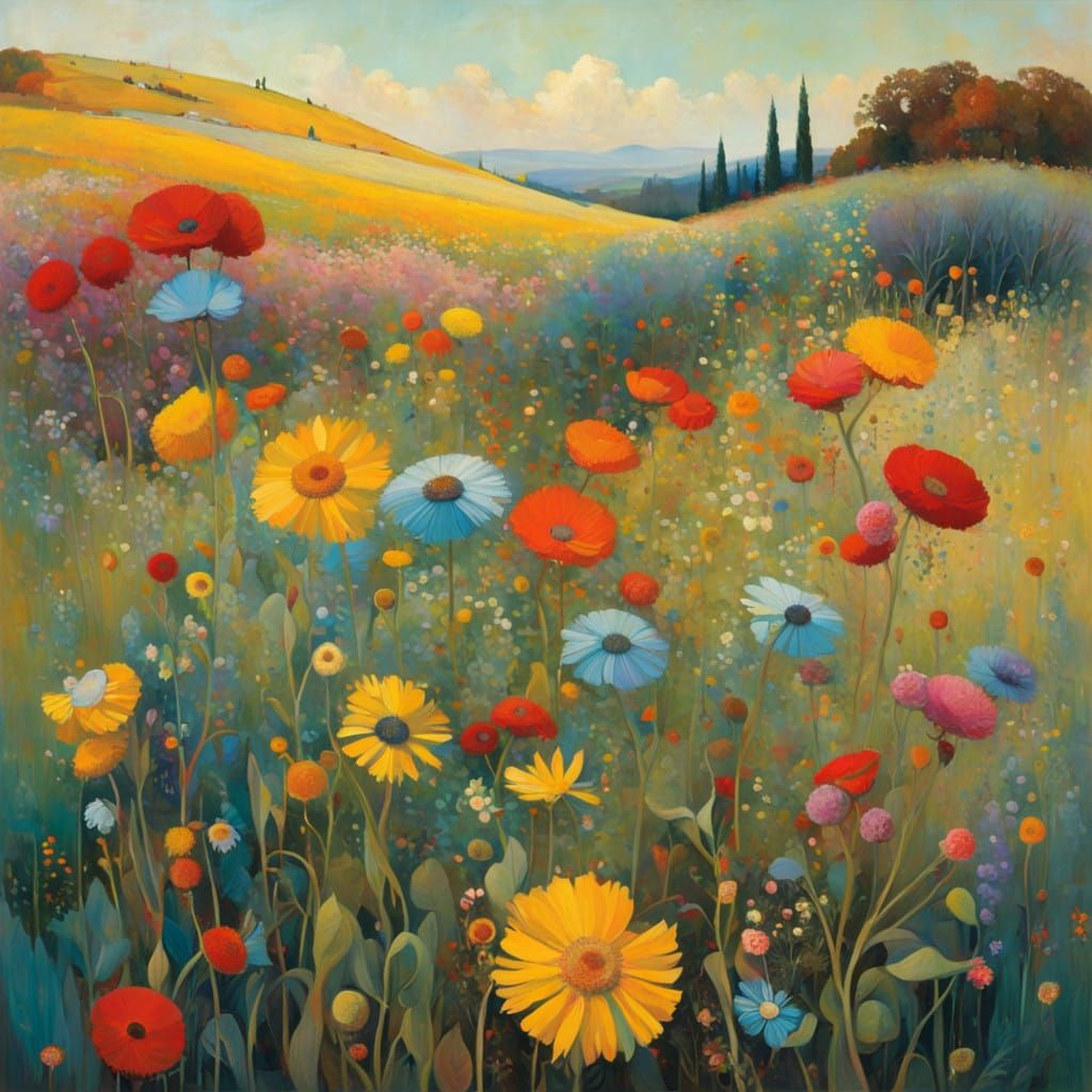 Vibrant Wildflower Abstractions