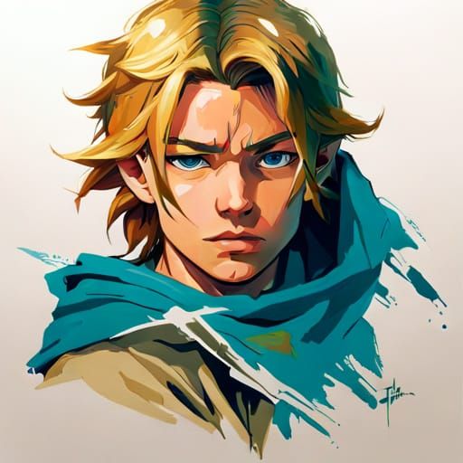 Breath of the Wild Hero in Mixed Art Styles