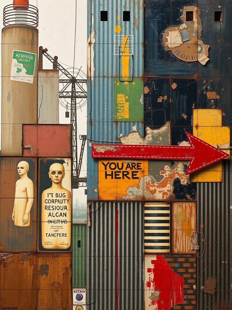 Maximalist Abstract Art with Steel and Twine