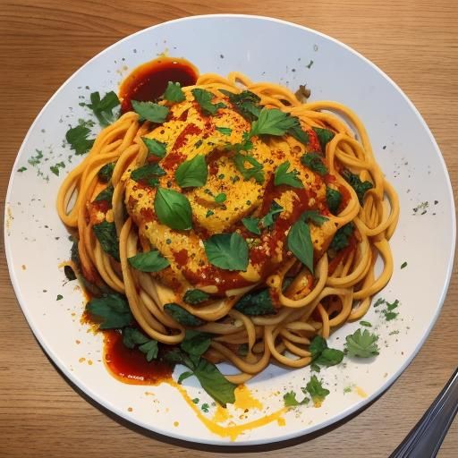 Hyperrealistic Pasta Concept Art in Splash Art Style