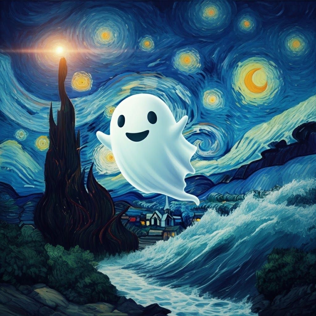 Haunted Starry Night 😂