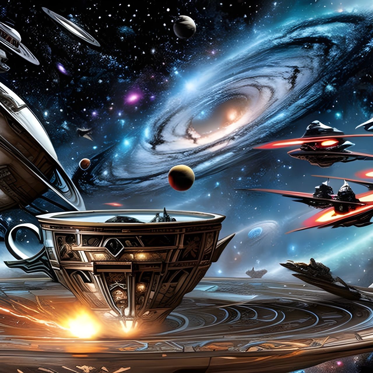 Galaxy in a Teacup: Maximalist Sci-Fi Illustration