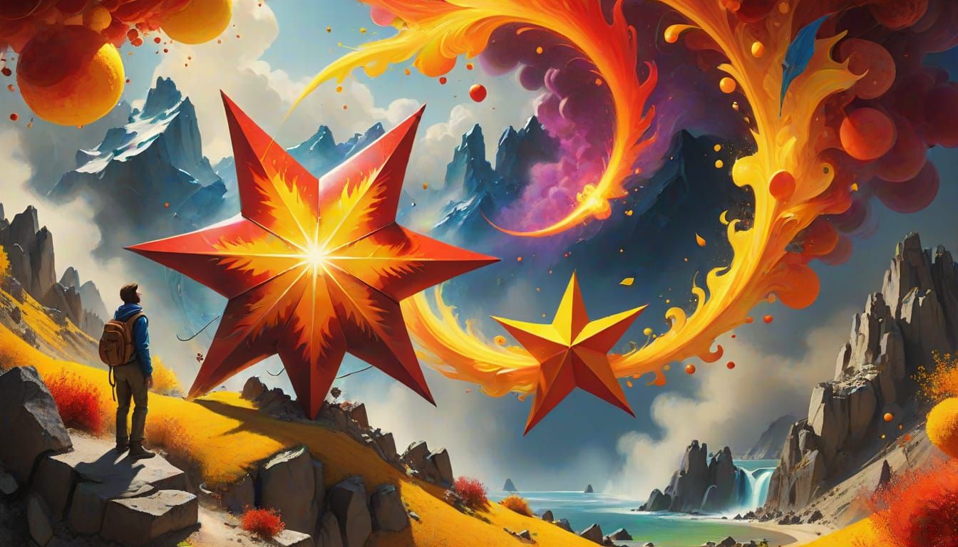 Dreamy Starscape in Surreal Abstract Style