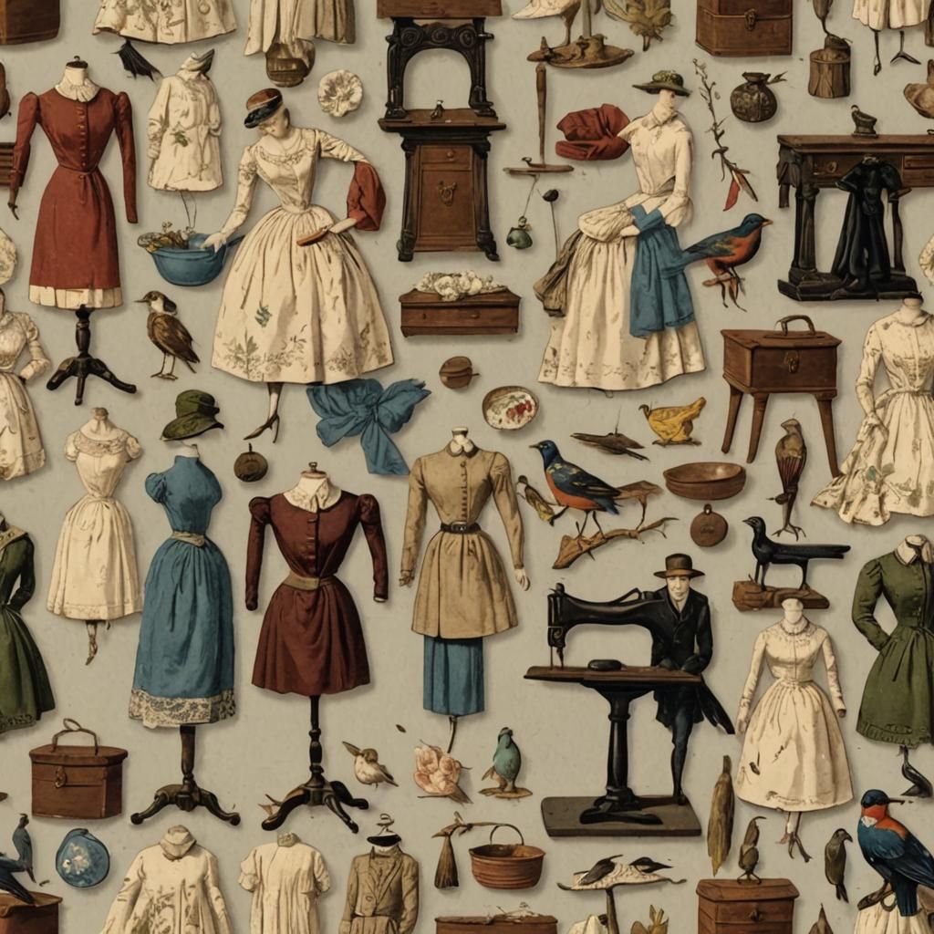 Stylized 19th Century Powder Box with Nature Motifs