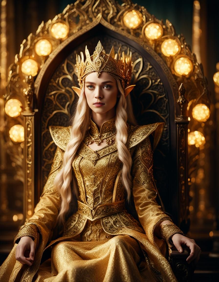 Elven Princess Portrait in Cinematic Style