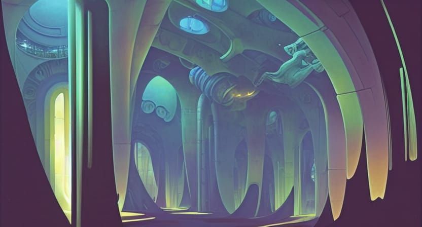 Cavernous Underground Arcology City: Hyperdetailed Concept A...