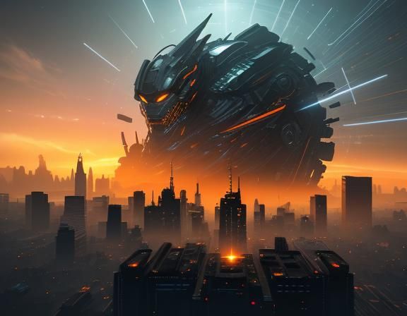 Futuristic Alien Cityscape in 3D Game Style