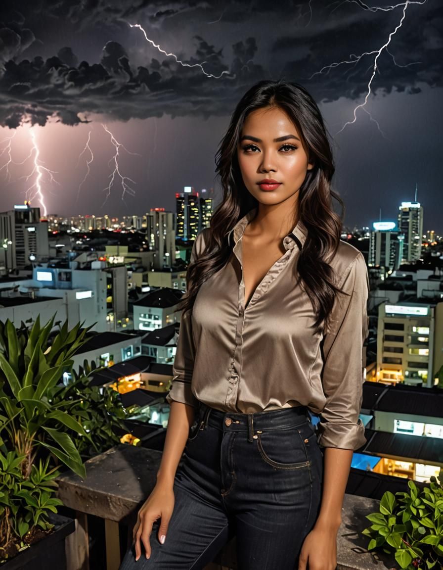 Tropical Thunderstorm: Indonesian Woman in RAW Photo