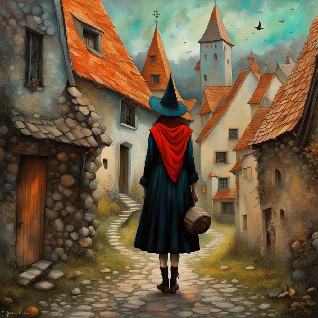 The Witch arrives in the village