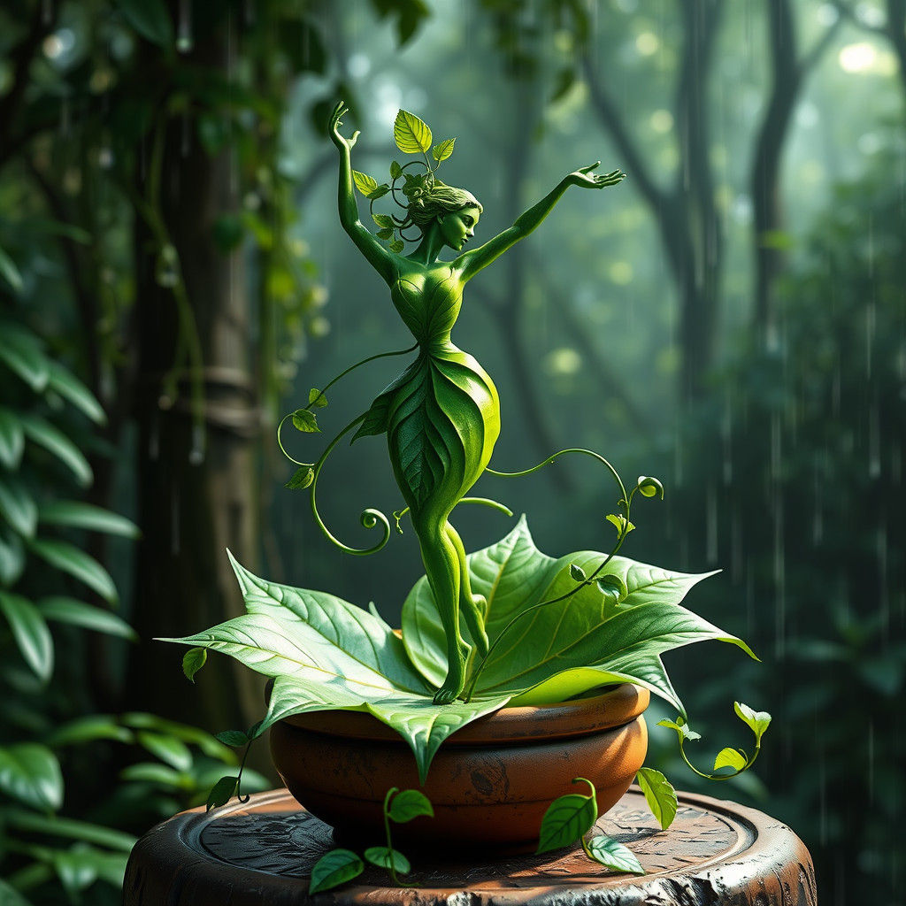 Leaf Dancer Sculpture in Enchanted Forest